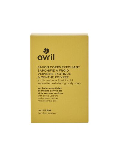 Savon à froid corps Exfoliant verveine exotique et menthe poivrée 100g