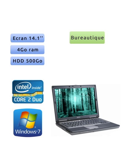 Dell Latitude D630 - Windows 7 - C2D 4GB 500GB - 14.1 - Ordinateur Portable PC