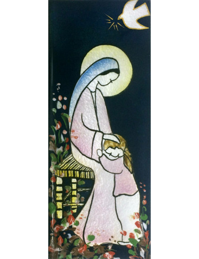 Vierge de la protection Fille 15,5X6,5cm - EMAUX DU LIBAN
