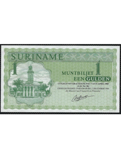 SURINAME 1 GULDEN 1984 NEUF (W116h)