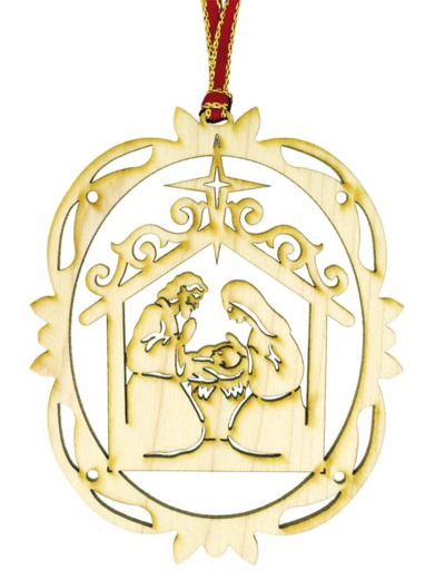 Pendentif en Erable 8,9cm - CRECHE