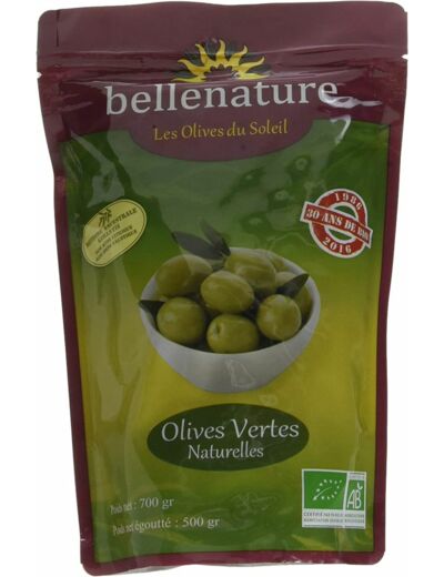 Olive verte nature 500g ne BELLE NATURE