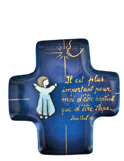 Chemin de Dieu bleu 7,7X8cm - EMAUX DU LIBAN