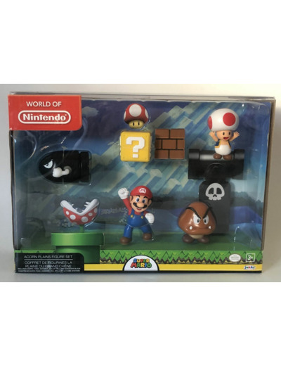 SUPER MARIO COFFRET DE FIGURINE LA PLAINE DU GRAND CHENE NINTENDO