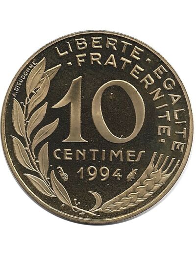 FRANCE 10 CENTIMES LAGRIFFOUL 1994 BE