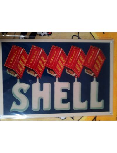 Plaque métal - Shell - 20x30cm. Nostalgie.