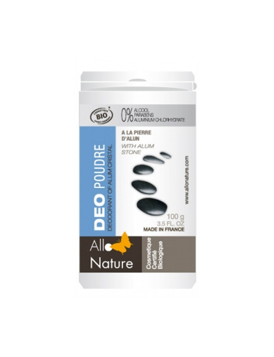 Déo poudre à l'alun de Potassium bio 100g