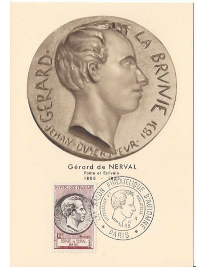 FRANCE PREMIER JOUR du 11/11/1955 Gérard de NERVAL Yvert N°1043