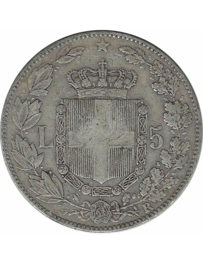 ITALIE 5 LIRE 1879 R UMBERTO I TB+