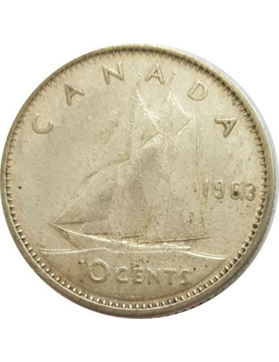 CANADA 10 CENTS 1963 TTB