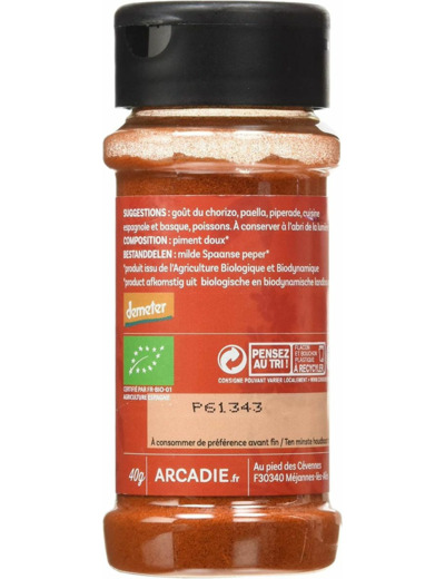 Piment d Espagne doux poudre 40g Cook