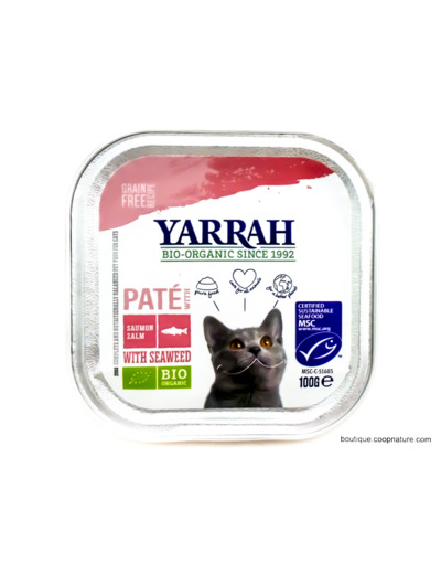 Nourriture Chats Pâté au Saumon Bio 100g