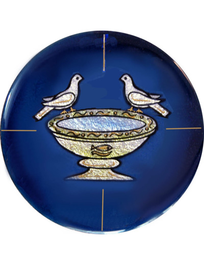 2 col. Ravenne D8,3cm - EMAUX DU LIBAN