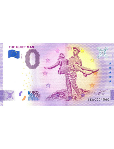 IRLANDE 2020-1 THE QUIET MAN VERSION ANNIVERSAIRE BILLET SOUVENIR 0 EURO