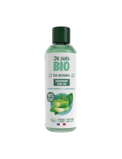 Recharge économique 2 remplissages Déodorant roll on soin 24h menthe et aloe vera