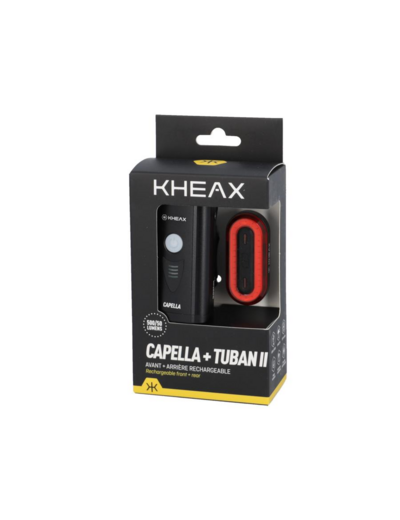 ECLAIRAGE VELO AV+AR RECHARG. CAPELLA / TUBAN II 500 / 50L
