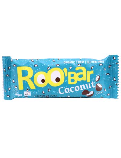 Roo'Bar crue Chia Coconut Bio 30g