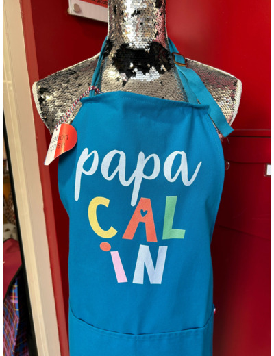TABLIER EN COTON PAPA CALIN