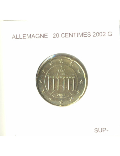 Allemagne 2002 G 20 CENTIMES SUP-