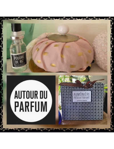 Aumônière parfumée Poudre de riz et recharge