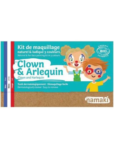 Kit maquillage enfant Clown&Arlequin NAMAKI COSMETICS S
