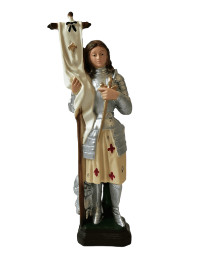Statue en résine polychrome 25cm- JEANNE D'ARC
