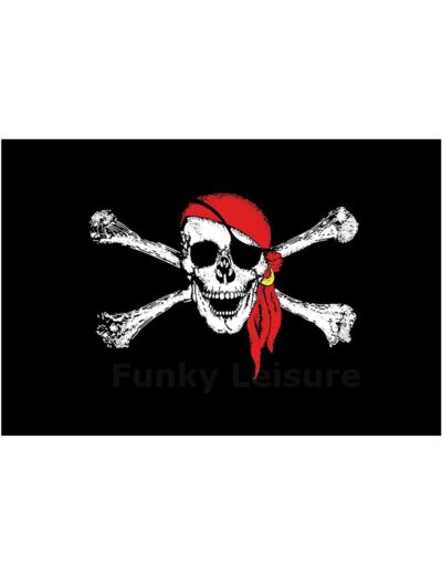 Drapeau Jolly Roger Red Cap