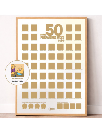 50 premières fois de bébé - Poster à gratter