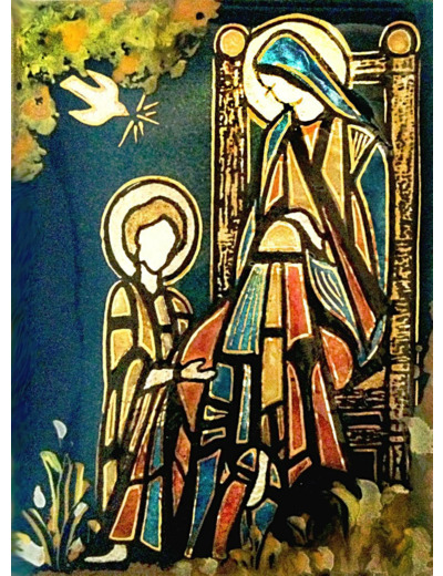 Vierge en Majesté 11,6X8,4cm - EMAUX DU LIBAN