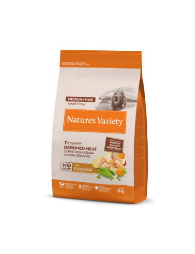 Nature's Variety, NO GRAIN ADULT MED/MAXI Poulet - 10KG