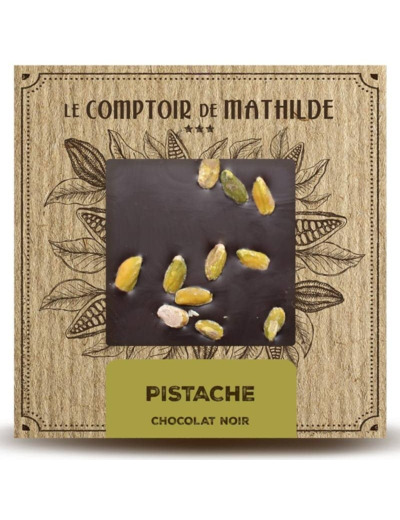 Tablette Pistache - Chocolat noir - 80G