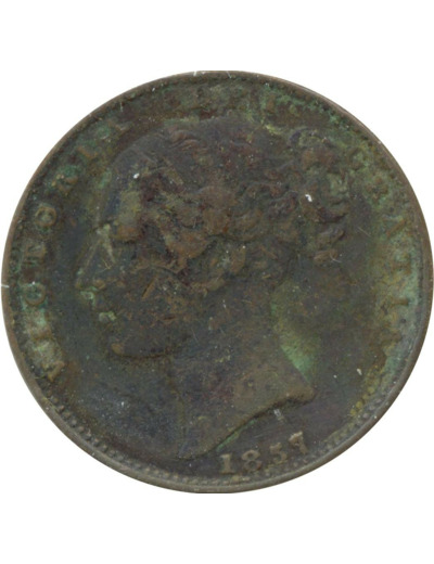 GRANDE BRETAGNE 1 FARTHING VICTORIA 1857 TTB