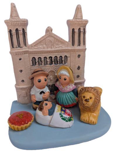 CRECHE en céramique BLOC 8x7cm- BASILIQUE DE FOURVIERE