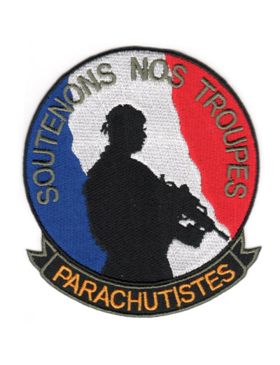 Ecusson Parachutistes "Soutenons nos troupes"