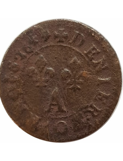 LOUIS XIV (1643-1715) DENIER TOURNOIS 1649 A (Paris) TB+ N2