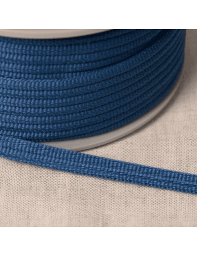 Double passepoil 518 BLEU C18 9mm 100%polyester le mètre