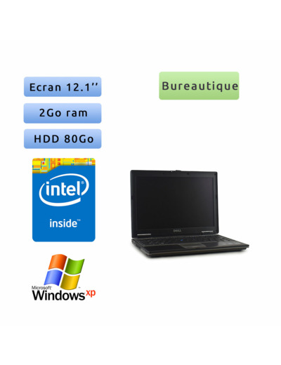 Dell Latitude D430 - Windows XP - 1.22Ghz 2Go 80Go - 12.1 - Grade B - Ordinateur Portable PC