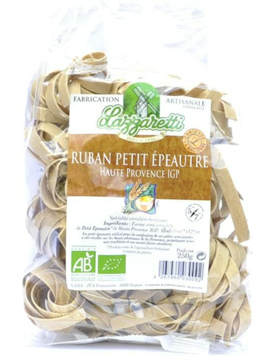 Ruban petit epeautre aux oeufs IGP 250g LAZZARETTI SAPA