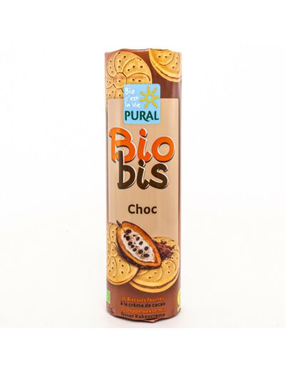 Biscuits Fourrés Crème de Cacao Biobis Choc Bio 300g