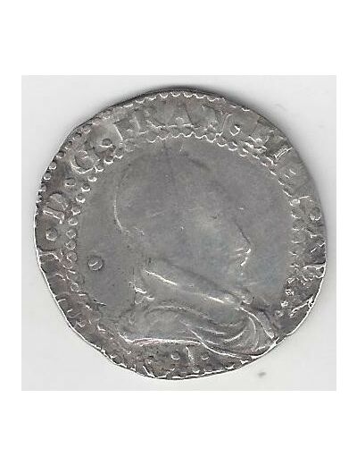 HENRI III (1574-1589) 1/2 FRANC col plat 1587 I (LIMOGES) TB