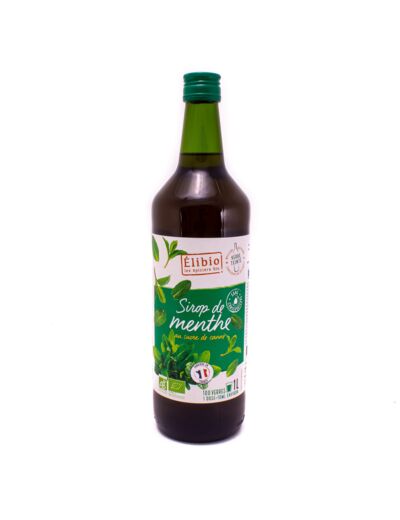 Sirop de Menthe au Sucre de Canne Bio 1L