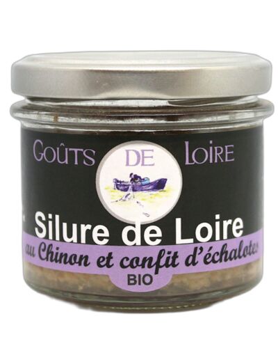 Rillettes de silure de Loire au Chinon et confit d'échalotes