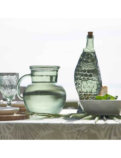 Bouteille carafe  poisson sauge 12x33cm