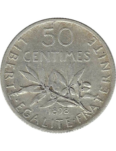 FRANCE 50 CENTIMES ROTY 1898 TB+