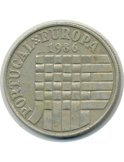 PORTUGAL 25 ESCUDOS EUROPA 1986 TTB (W635)