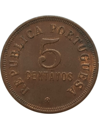 ANGOLA 5 CENTAVOS 1922 SUP- (W62) N2