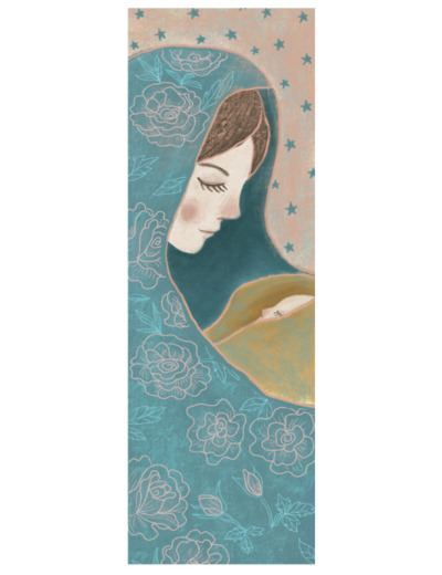 Signet Plastifié 18.5x4.5cm Mater Nostra + Prières Français/Anglais