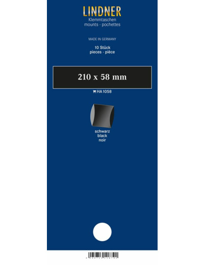 Bandes 210 x 58 mm fond noir (HA1058)