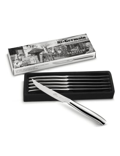 COFFRET 6 COUTEAUX STEAK SABATIER - SAINT GERMAIN