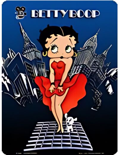 Plaque métal - Betty Boop Cinema Marilyn - 40 x 30 cm - Déco US et Pin-up